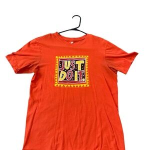 Nike Orange 'Just Do It' Short Sleeve Tee